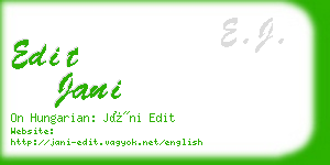 edit jani business card